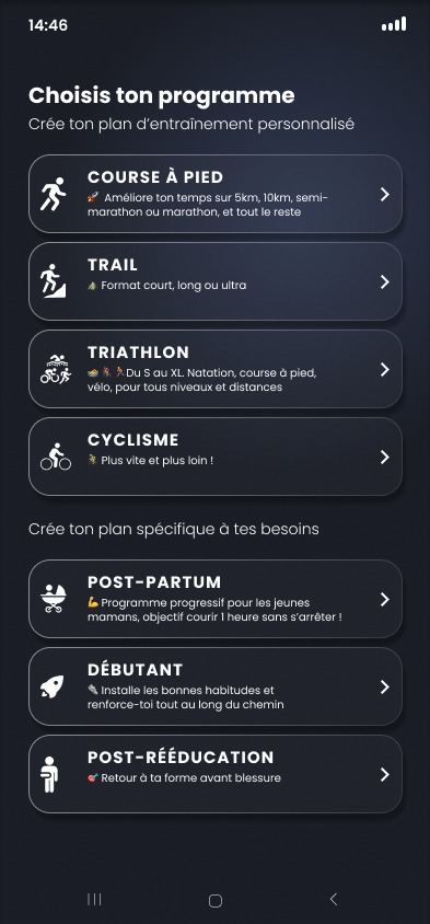 Sélection de l'objectif